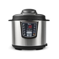 Panela de Pressão Elétrica 6L Digital, Inox/Preto, 110v, Midea