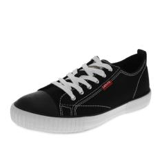 Levi's Tênis masculino casual, Preto, 41