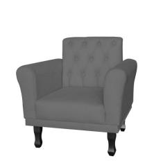Poltrona Decorativa Classic Capitonê Suede Diversas Cores - DS Estofad