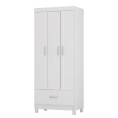 Roupeiro 3 Portas Davis Branco - Mais de Casa
