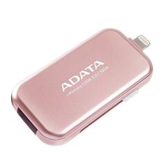 ADATA Flash Drive retrátil Lightning com certificação MFi de 32 GB/USB 3.0 para iPad, PC, ouro rosa (AUE710-32G-CRG)
