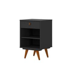 Mesa De Cabeceira Retrô Plus 1 Gv Preta