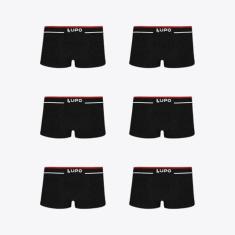 Kit 6 Cuecas Lupo Sunga Fio Texturizado 00526-106, Grafite, GG