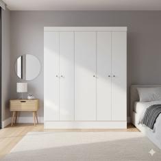 Guarda-Roupa Casal Demóbile Ártico 5 Portas de Bater MDP - 135cm de Largura