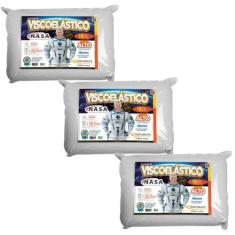 Kit 3 Travesseiros Viscoelástico 18cm Extra Alto - MarcByan