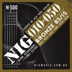 Encordoamento de Aço para Violão Bronze .10/.050 N500 - NIG