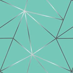 Papel De Parede Zara Verde Tifany Silver Auto Colante 15m