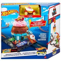 Hot Wheels Pista CITY Conjunto Sorveteria - Mattel HTN77