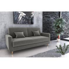 Sofá Cama Emilia Suede Cinza B250 - Matrix