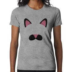 Baby Look Gatinha Orelhinha - Foca na Moda, Cinza, GG