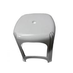 Banqueta Plástica Reforçada Capacidade 120 Kg Branca - Gibafer, Opção: