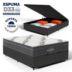 Cama Box Baú com Colchão de Espuma D33 Ortobom Airtech Ortopillow 100 