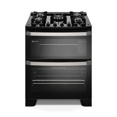 Fogão 5 Bocas Electrolux Preto Experience Mesa De Vidro, 2 Fornos E Perfectcook360 (FE5DB) 220V