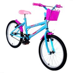 Bicicleta Infantil Aro 20 Tridal Girl MTB com Cestinha e Paralamas-Feminino