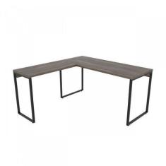 Escrivaninha Mesa Escritório em L Estilo 1,50Mx1, Kuadra Compace 150cm