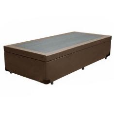 Cama Box Baú Solteiro Sleep Home AColchões Síntetico Marrom 41x88x188