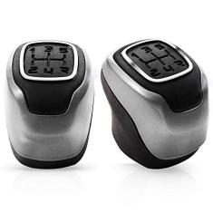 Manopla Bola de Câmbio Palio 2012 13 14 15 - Preta Acabamento Prata