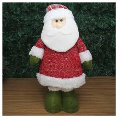Boneco De Natal Papai Noel Em Tecido 42cm