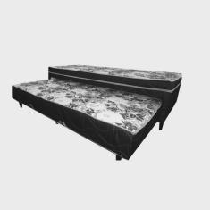 Cama Box Solteiro Conjugado Com Auxiliar Espuma Ortopédica