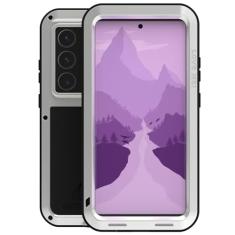 LJFLYXRI Capa protetora de corpo inteiro ultra resistente para Galaxy S24 da Tough Armour, capa à prova de choque de alumínio e silicone feita para aventura e ótima proteção, para Samsung Galaxy S24