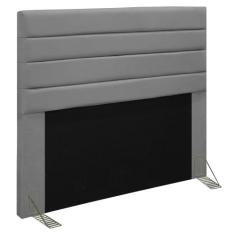 Cabeceira Para Cama Box Casal Queen 160cm Rubi D10 Suede Cinza - Mpoze