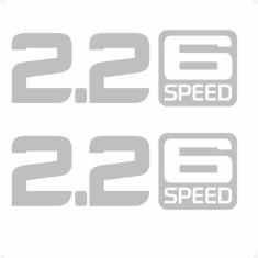 Par Adesivos Compatíveis C/ Ranger 2.2 6 Auto / Speed Cinza - SPORTINO
