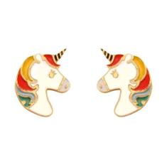 Brinco Infantil Unicórnio Em Ouro 18k - AGAPRIME JÓIAS