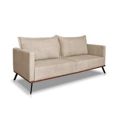 Sofá 3 Lugares Zeus Linho Bouclê Bege 180 cm - Modern