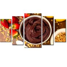 Quadro Decorativo Açai 5 peças - Arte quadro, Madeira, Madeira, Quadro