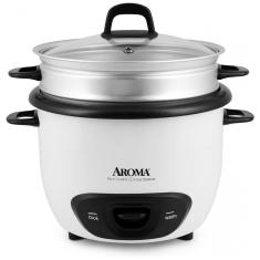Panela de Arroz Elétrica 3.3 L 300W, 110v, AROMA HOUSEWARES ARC 747 1NG, Branco