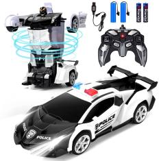 Carro de controle remoto Dolanus Transform Robot RC com baterias