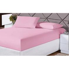 Lençol King 3 Peças PREMIUM - lençol king 3 peças micro liso, Rosa, 2,