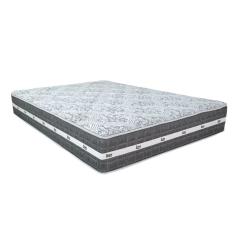 Cama Box Baú Bege E Colchão Black Graphite Molas Ensacadas King 193x203x27 Anjos