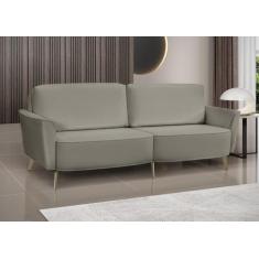 Sofá 2 Lugares 180cm em Veludo com Molas e Pés Alumínio Vênus - ESTOFA