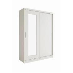 Guarda-roupa Solteiro 2 Portas de Correr 1 Espelho 1 Gaveta 6 Pratelei