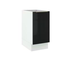 Balcão Madesa Lux 40 cm 1 Porta - Branco/Preto