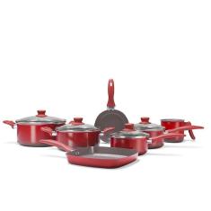 Jogo De Panelas 5 Peças Smart Vermelho Brinox