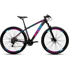 Bicicleta 29 KSW XLT 21V Câmbios Shimano Freio a Disco Quadro Alumínio MTB