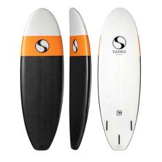 Prancha de Surf Softboard 6'2 em Polipropileno (Preto / Laranja / Branco)