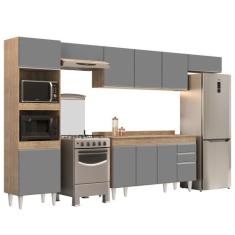Armário de Cozinha Modulada 5 Peças CP14 Balcão com Tampo Castanho/Cin