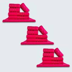 Jogo De Toalhas 18 P?s Cole??o Montreal 100% Algod?o Rosa