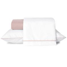 Jogo De Lençol Solteiro Linea Percal 200 Fios 3 Peças - Rose