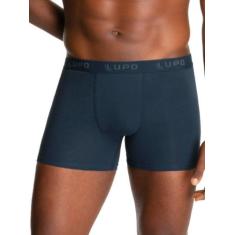 Cueca Boxer Lupo 615-002, Azul marinho, M