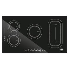 Cooktop de Indução Cinco Bocas EOS 90cm Freezone Preto 9500W ECI05EPF1 220V