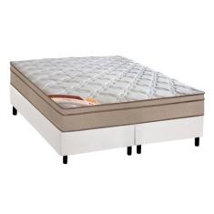Cama Box Queen: Colchão Molas Castor Pocket Revolution Híbrido + Base 