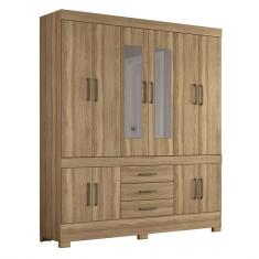 Guarda Roupa Casal New Murano 10 Portas e 3 Gavetas com Espelho - Demóbile