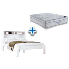 Colchão Casal Freedom Ortobom + Cama Invicta Branco