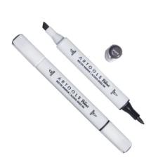 Marca Texto Artools Pictom Pontas Broad e Brush Cinza WG08