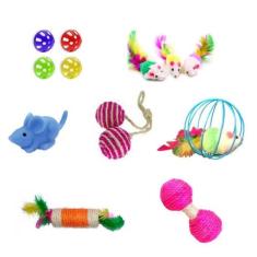 Kit Brinquedos Para Gatos 7 Peças - Nicapet
