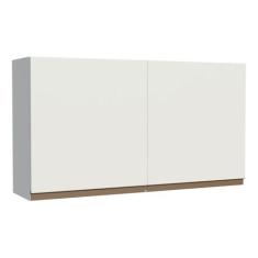 Armário de Cozinha Aéreo 120 cm 2 Portas Branco Reims Madesa, Branco